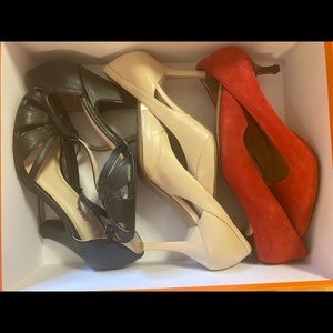3 pairs of heels